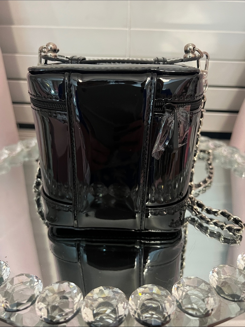 Dior Black Vanity Crossbody Bag with 47 inch Adjustable Chain Strap - Picture 10 of 13